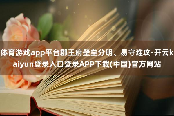 体育游戏app平台郡王府壁垒分明、易守难攻-开云kaiyun登录入口登录APP下载(中国)官方网站