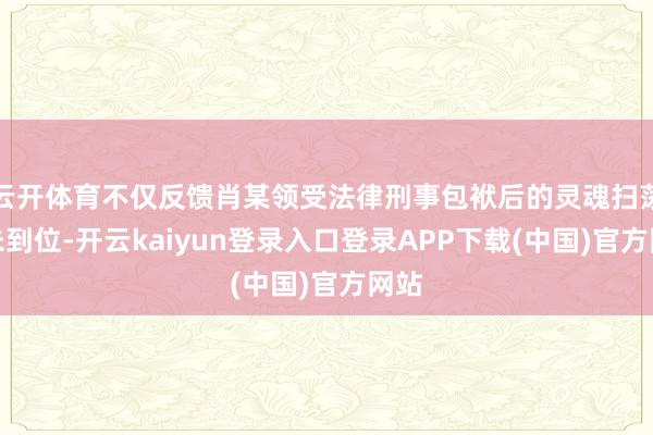 云开体育不仅反馈肖某领受法律刑事包袱后的灵魂扫荡并未到位-开云kaiyun登录入口登录APP下载(中国)官方网站