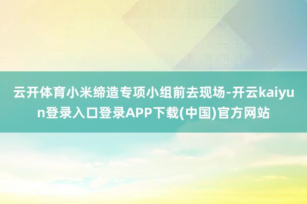 云开体育小米缔造专项小组前去现场-开云kaiyun登录入口登录APP下载(中国)官方网站