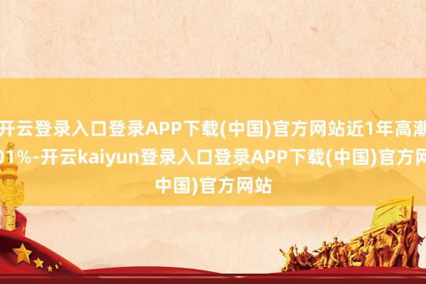 开云登录入口登录APP下载(中国)官方网站近1年高潮5.01%-开云kaiyun登录入口登录APP下载(中国)官方网站