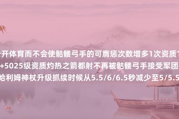云开体育而不会使骷髅弓手的可膺惩次数增多1次资质15级资质从+60膺惩距离减少至+5025级资质灼热之箭都射不再被骷髅弓手接受军团引导官时间决斗:阿哈利姆神杖升级抓续时候从5.5/6/6.5秒减少至5/5.5/6秒冥界亚龙时间腐蚀皮肤:每秒伤害从8/16/24/32点调整为10/15/20/25点资质20级资质从每缺失1%人命形成掠食伤害+0.25进步至+0.320级资质从+80蝮蛇突袭每秒伤害减少至+70卓尔游侠资质25级资质从+10%弓手资质几率减少至+8%哈斯卡命石炙疗狂战士之血:冷却时候从50/40/30/20秒增多至60/50/40/30秒海角骚人基础膺惩力进步1点1级膺惩力从46-50进步至47-51时间墨涌:施法距离从500/600/700/800调整为650/700/750/800资质15级资质从+12%墨涌迁移速率进步至+15%帕吉时间肉盾:魔法花费从50/60/70/80点增多至65/70/75/80点幻影刺客资质10级资质从-1.5秒梗阻短匕冷却进步至-2秒幻影长矛手时间灵幻兵械:1级时的最低膺惩力从18%减少至17%神行百变:魔法花费从50点增多至70点幽鬼力量成长从2.5减少至2.4资质20级资质从+350人命减少至+32525级资质从+20%通盘幽鬼幻象膺惩力减少至+15%恐怖芒刃时间惑幻:魔法花费从55/65/75/85点缩短至50/60/70/80点魂断:冷却时候从120/80/40秒缩短至110/75/40秒狂魔:不再对倒影的幻象灵验资质15级资质从+10%倒影延缓/膺惩力进步至+15%拉比克时间隔空取物:冷却时候从23/20/17/14秒缩短至22/19/16/13秒撼地者时间沟壑:魔法花费从120/125/130/135点缩短至115/120/125/130点斧王力量成长从2.8减少至2.7资质15级资质从+10战争饥渴每秒伤害减少至+8斯拉克时间浪潮短刀人命复兴窃取从3/4/5/6%调整为2/4/6/8%人命收复窃取从2/3/4/5进步至2/4/6/8迁移速率窃取从2/3/4/5进步至2/4/6/8斯拉达力量成长从3.6减少至3.4资质15级资质从+300人命减少至+250阴影恶魔命石传播散布:人命值吃亏从9/11/13/15%减少至9/10/11/12%朗戈加入队长模式智商成长从2.4进步至2.6时间蛙力千钧:每次糟踏伤害从35/45/55/65点进步至36/48/60/72点两栖狂念念曲当今被千里默时不错切换作用畛域从750进步至800末日使臣时间阎刃:魔法花费从40点缩短至35点杰奇洛基础智商从26减少至251级膺惩力从53-61减少至52-60时间冰封旅途:旅途抓续时候从3/3.5/4/4.5秒减少至2.6/3.1/3.6/4.1秒树精卫士时间森林之眼:当今谮媚森林之眼会取得50金的赏金潮汐猎东谈主基础力量从27减少至261级膺惩力从52-58减少至51-57灰烬之灵时间炎阳索抓续时候从1.5/2/2.5/3秒减少至1.25/1.75/2.25/2.75秒每秒伤害从50/70/90/110点调整为100点熊战士时间怒意狂击:每次膺惩的重叠伤害从13/21/29/37点减少至12/20/28/36点独行德鲁伊基础敏捷从20进步至221级膺惩力从42-46进步至44-48时间强横怒吼:抓续时候从0.8/1.2/1.6/2秒进步至1.1/1.4/1.7/2秒资质25级资质从真熊花式时间+60%延缓抗性进步至+70%熊灵时间转头:缠绕和管制当今会打断转头的抓续施法散乐大王基础敏捷从13减少至11敏捷成长从1.4进步至1.6命石狂欢经典整蛊垫:臭云的作用畛域从200进步至250矮东谈主直升机基础膺惩速率从125减少至115敏捷成长从3.2进步至3.4资质25级资质从-30秒召唤飞弹冷却进步至-40秒石鳞剑士基础力量从19进步至20时间天助勇者:几率缩短从40%进步至50%虚张阵容:冷却时候从20/17/14/11秒缩短至19/16/13/10秒米波时间超大米波:每个特地米波的忽悠伤害统共从75%减少至50%资质10级资质从+50忽悠伤害减少至+4020级资质从+8攫取人命窃取减少至+7育母蜘蛛命石坏死之网织网:敌东谈主人命复兴缩短从10/30/50/70%减少至10/25/40/55%时间织网:最大能量点数从4/6/8/10点减少至3/5/7/9点麻木之咬:幻象不再接受该成果资质15级资质从+8麻木之咬特地膺惩伤害减少至+625级资质从颠倒饥渴时间-0.2秒基础膺惩休止减少至-0.15秒当然先知时间当然的呼叫:树东谈主的膺惩力从16/24/32/40点进步至16/25/34/43点蝙蝠骑士敏捷成长从1.8进步至2.0每级膺惩力成长从+3.4进步至+3.5血魔时间血怒:每秒最大人命值伤害从1.4%缩短至1.2%资质10级资质从+175人命进步至+20020级资质从+20敏捷减少至+1520级资质从+425割裂施法距离减少至+400酒仙时间助威酒:阿哈利姆魔晶升级每秒最大人命值收复从2%进步至2.5%醉拳:地面拳法的护甲从2/4/6/8点进步3/5/7/9点暗澹贤者基础护甲进步1点都天大圣时间如意棒法:特地膺惩力从30/75/120/165点进步至30/80/130/180点资质10级资质从+85乾坤之跃最高伤害进步至+90-开云kaiyun登录入口登录APP下载(中国)官方网站