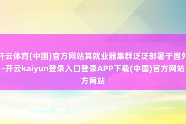 开云体育(中国)官方网站其就业器集群泛泛部署于国外-开云kaiyun登录入口登录APP下载(中国)官方网站
