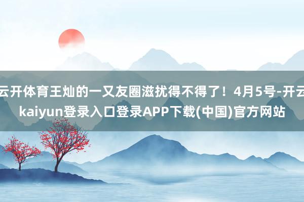 云开体育王灿的一又友圈滋扰得不得了!4月5号-开云kaiyun登录入口登录APP下载(中国)官方网站