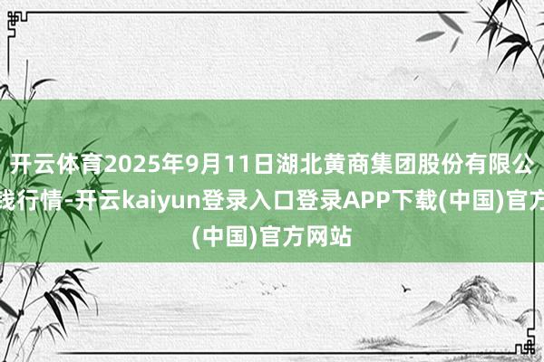 开云体育2025年9月11日湖北黄商集团股份有限公司价钱行情-开云kaiyun登录入口登录APP下载(中国)官方网站